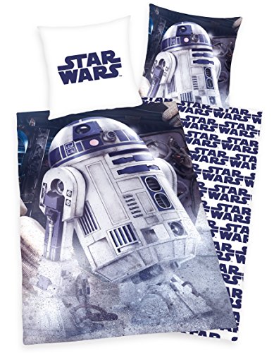 Star Wars 8 Bettwäsche, R2D2, 135x200 80x80cm, 100% Baumwolle von Klaus Herding GmbH