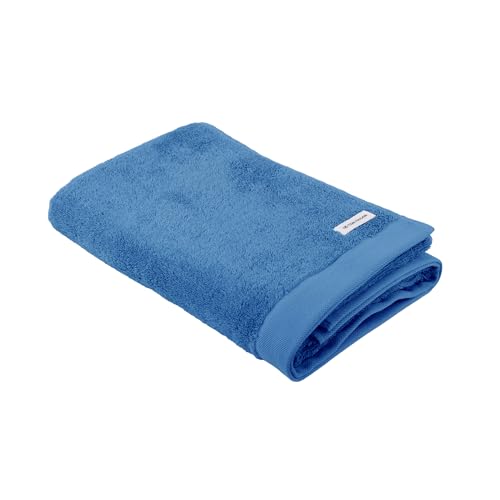 TOM TAILOR Duschtuch, 70x140 cm, 100% Baumwolle/ Frottier, mit zwei Aufhängern und Label mit Logo, COLOR BATH TOWEL Blau (Cool Blue) von Klaus Herding GmbH