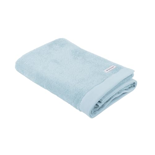 TOM TAILOR Duschtuch, 70x140 cm, 100% Baumwolle/ Frottier, mit zwei Aufhängern und Label mit Logo, COLOR BATH TOWEL Hellblau (Sky Blue) von Klaus Herding GmbH