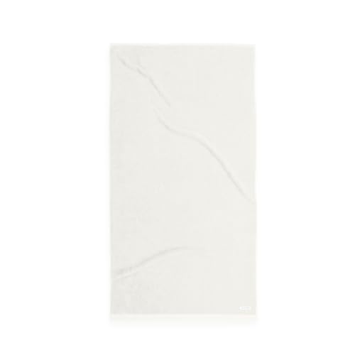 TOM TAILOR Duschtuch, 70x140 cm, 100% Baumwolle/ Frottier, mit zwei Aufhängern und Label mit Logo, COLOR BATH TOWEL Weiß (Crisp White) von Klaus Herding GmbH