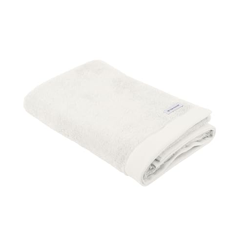 TOM TAILOR Duschtuch, 70x140 cm, 100% Baumwolle/ Frottier, mit zwei Aufhängern und Label mit Logo, COLOR BATH TOWEL Weiß (Crisp White) von Klaus Herding GmbH