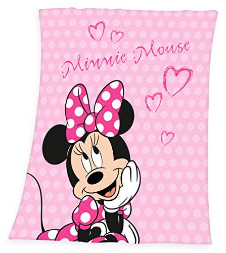 Klaus Herding GmbH XL Disney Minnie Mouse Fleecedecke Kuscheldecke, 130x170cm von Klaus Herding GmbH