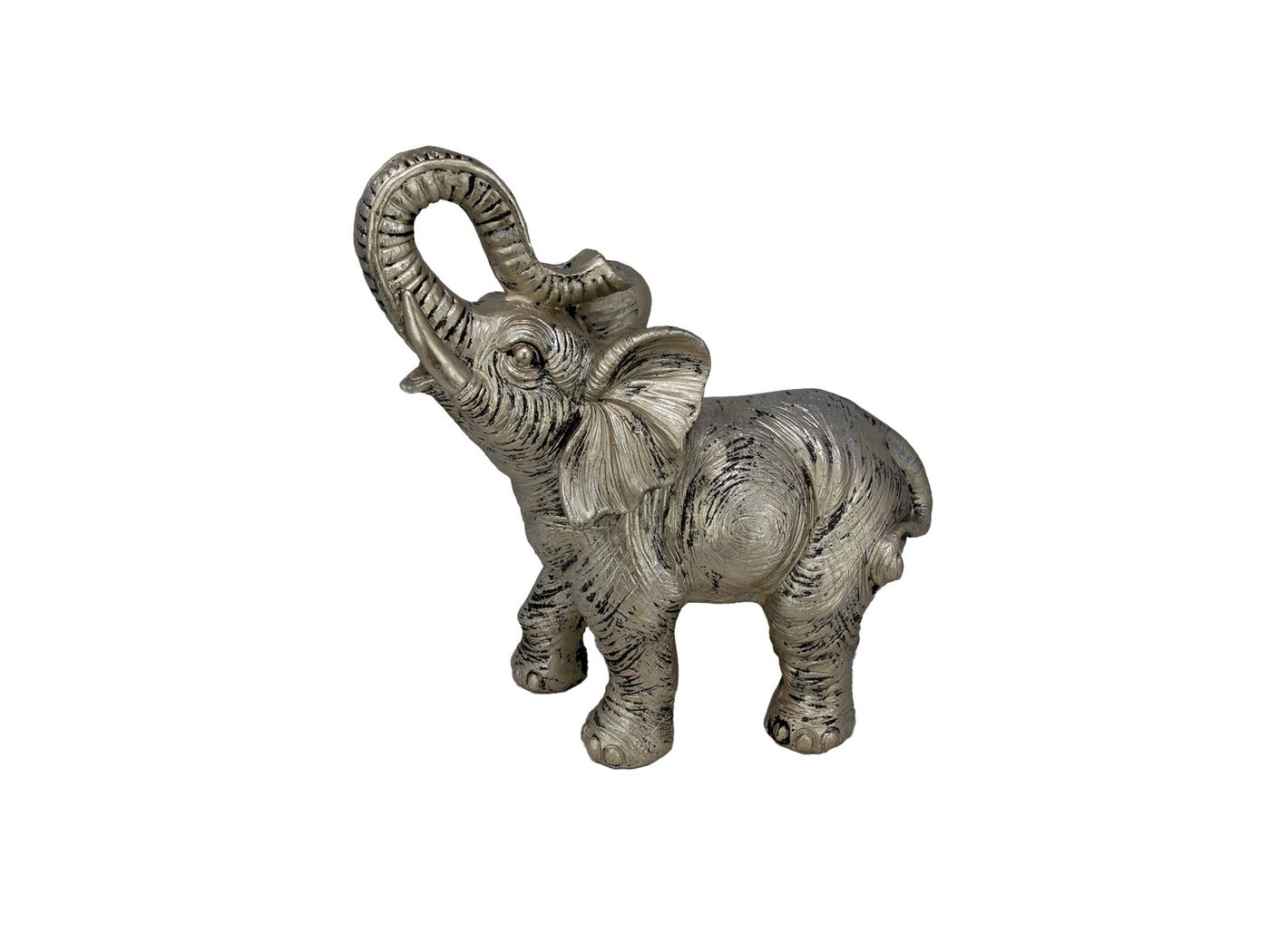 Klaus Skulptur Elefant stehend, silber, ca. 38,5 cm von Klaus