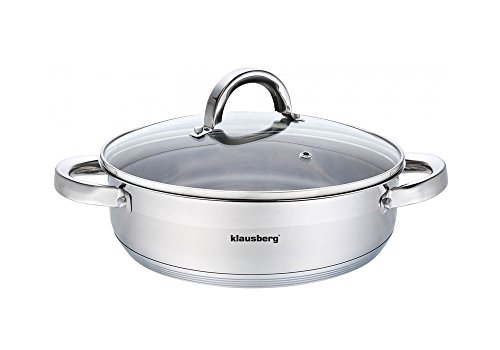 Flach Topf mit Deckel (3,5l, Ø24cm) von Klausberg