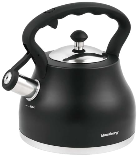 Flötenkessel Wasserkessel mit Pfeife Induktion Edelstahl Dreischichtig Boden 2.7L KLAUSBERG KB-7448 Flötenkessel Wasserkessel mit Pfeife Induktion Edelstahl Dreischichtig Boden 2.7L KLAUSBERG KB-7448 von Klausberg