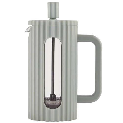 Klausberg Teezubereiter Kaffeebereiter French Press 350ml / 3 Tassen, Kaffeepresse Edelstahl filter, Kaffeekanne, Glas Teekanne, Teebereiter, Spülmaschinenfest Teekocher, matt Grün (KB-7745) von Klausberg