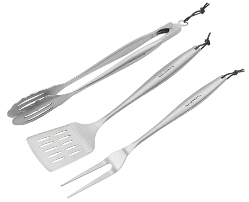 Grillbesteck-Set, 3-teilig, Grillwerkzeuge, BBQ Besteckset, Grillzubehör Set KLAUSBERG KB-7900 von Klausberg