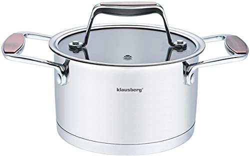 Klausberg Kochtopf mit Deckel 18/10 Stainless Steel Induktion ! (2,4 Liter) von Klausberg