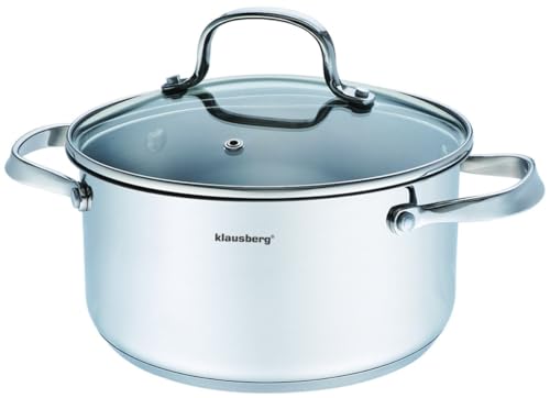 Klausberg Topf mit Deckel Kochtopf Töpfe Induktion Premium Edelstahl 18/10 (1.8L Ø16cm) von Klausberg
