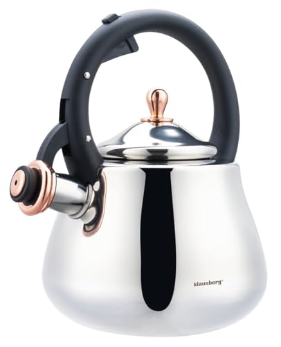 Stahl-Wasserkessel Flötenkessel Teekessel Kessel 2,8L Induktion, silber-glänzend KLAUSBERG KB-7776 Stahl-Wasserkessel Flötenkessel Teekessel Kessel 2,8L Induktion, silber-glänzend KLAUSBERG KB-7776 von Klausberg