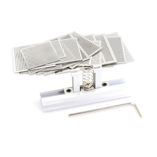 Kleagary 16 Stück BGA Allgemeine Vorlage Universal direkt beheizte Schablonen für SMT SMD Chip Rpair und einfache Unterstützung von Kleagary