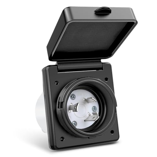 Kleagary 30 A RV Landstromeinlass 125 V Twist Lock Buchse NEMA L5-30P geschlossene abschließbare Flansch-Stecker-Einlassbox von Kleagary