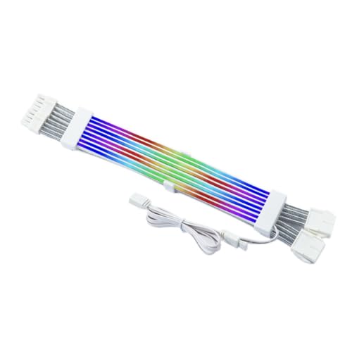 Kleagary ARGB PSU Cables 2x8Pin PCIE ARGB PSU Cables Soft Silicone Bendable for Gaming PC Build von Kleagary