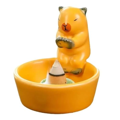 Kleagary Capybara Kerzenhalter Kegel Räuchergefäß Räuchergefäß Keramik Räucherkegel Halter Stick Räucherstäbchenhalter von Kleagary