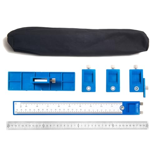 Kleagary Holzbearbeitung Bohrer Punch Locator Jig Kit Drill Guide Cabinet Handle Knob Template Locator Hole Punch Tool for Woodworking von Kleagary