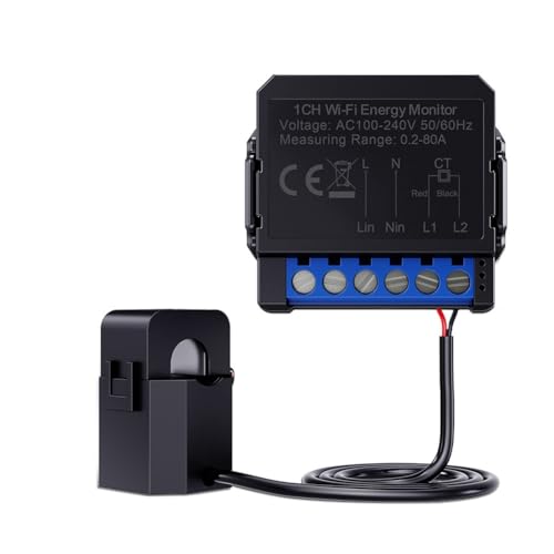 Kleagary TUYA WiFi Energiezähler 80A mit Stromwandler Klemme KWh Meter Power Monitor Strom Smart Life Fernbedienung von Kleagary