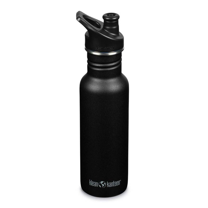 KLEAN KANTEEN Sport Trinkflasche Classic Sport Cap Weithals Wasser Flasche 532ml-black von Klean Kanteen
