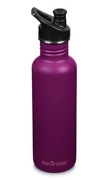 Klean Kanteen Edelstahl Trinkflasche Classic 800ml mit Sport Cap von Klean Kanteen