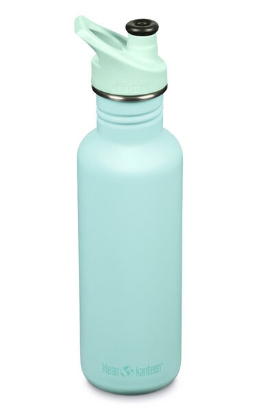 Klean Kanteen Edelstahl Trinkflasche Classic 800ml mit Sport Cap von Klean Kanteen