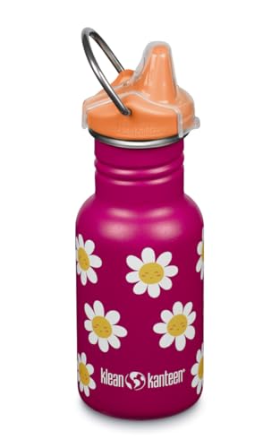 Klean Kanteen Trinkflasche Classic Narrow (Sippy Cap) mit Trinkverschluss aus Edelstahl in der Farbe Pink mit einem Volumen von 355 ml, 1011200 von Klean Kanteen