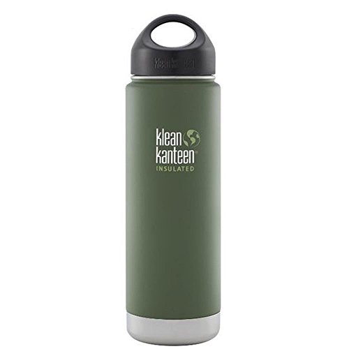 Klean Kanteen Uni Edelstahlflasche mit Cafe Verschluss 592 ml Vakuum Insulated Wide Vakuumisolierte Trinkflasche mit 2.0 Café Cap 592ml in grün matt, 28 x 18 x 18 cm von Klean Kanteen