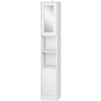 kleankin Badezimmersäulenschrank hoher Schrank mit verstellbarem Regal - 30 x 28 x 170 cm - Weiß Aosom kleankin Badezimmersäulenschrank hoher Schrank mit verstellbarem Regal - 30 x 28 x 170 cm - Weiß Aosom von Kleankin