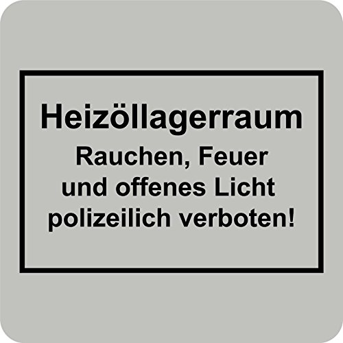 1 Heizöllagerraum-Warnschild-Aufkleber zur Dekoration von Wänden, Glasprodukten, Fliesen und allen anderen glatten Oberflächen; aus 18 Farben wählbar; in matt oder glänzend; Hellblau - matt von Kleb-drauf