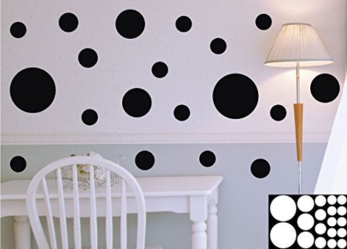 Kleb-drauf® - 19 Punkte/Gelb - glänzend - Aufkleber zur Dekoration von Wänden, Glas, Fliesen und allen anderen glatten Oberflächen im Innenbereich; aus 19 Farben wählbar; in matt oder glänzend von kleb-drauf.de