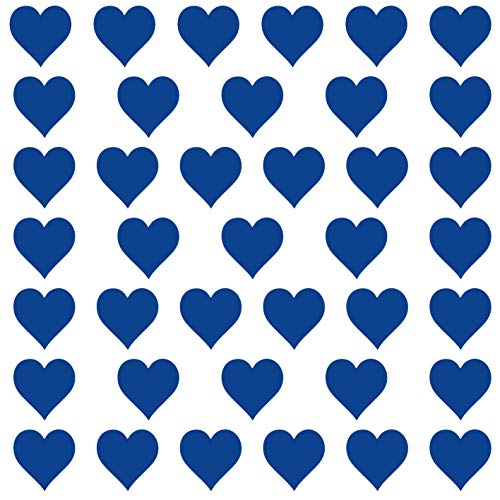 Kleb-drauf® - 40 Herzen/Silber - glänzend - Aufkleber zur Dekoration von Wänden, Glas, Fliesen und Allen Anderen glatten Oberflächen im Innenbereich; aus 19 Farben wählbar; in matt oder glänzend von kleb-drauf.de