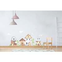 Wandtattoo Häuser Für Kinderzimmer Babyzimmer von KlebPlanetDE