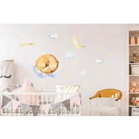 Wandtattoo Schlafwelt Fuchs Kinderzimmer Babyzimmer von KlebPlanetDE