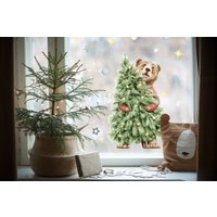 Wandtattoo Weihnachten Bär Mit Tannenbaum von KlebPlanetDE