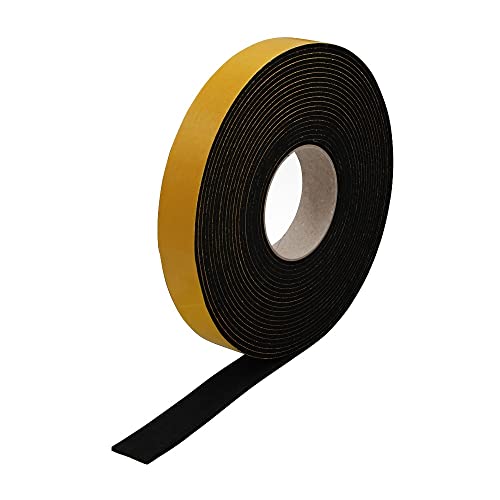 Klebaa EPDM Dichtband 1mm dick, Länge 20m schwarz (6mm) von Klebaa