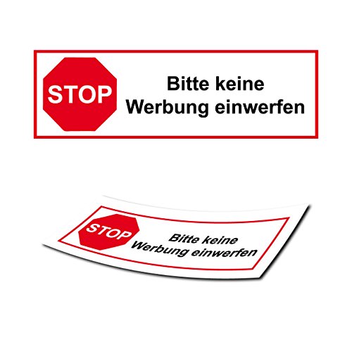 Briefkasten Aufkleber Stop Keine Werbung Sticker Post Verbot Aufkleber Briefkastenschilder |DD007 von Klebe-X