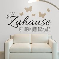 Wandtattoo - Zuhause Ist Unser Lieblingsplatz Wandaufkleber Spruch Schlafzimmer, Wohnzimmer Schöne Wanddeko Wandbild von KlebeKoenig