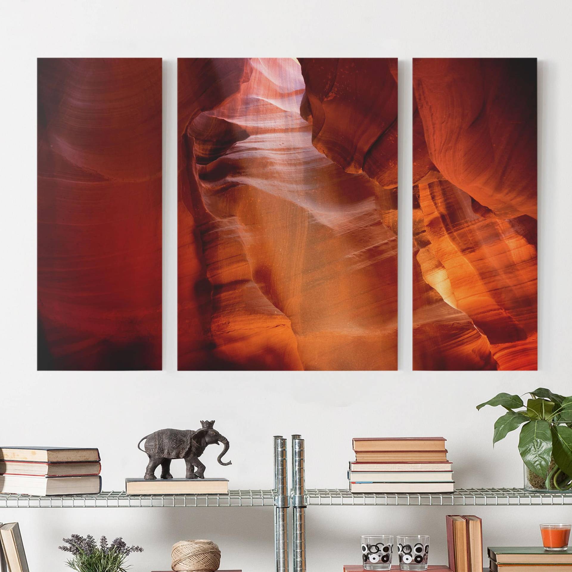 3-teiliges Leinwandbild Natur & Landschaft Antelope Canyon von Klebefieber