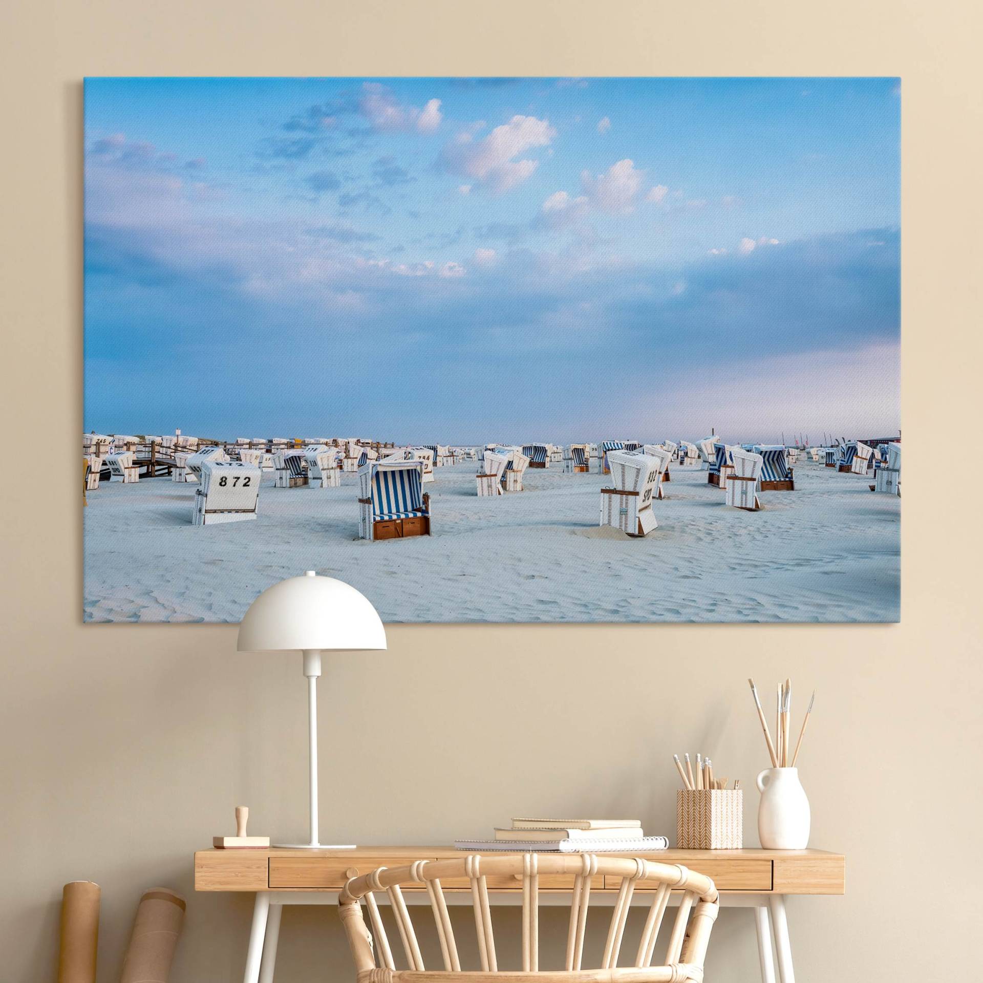 Akustikbild Strandkörbe an der Nordsee von Klebefieber