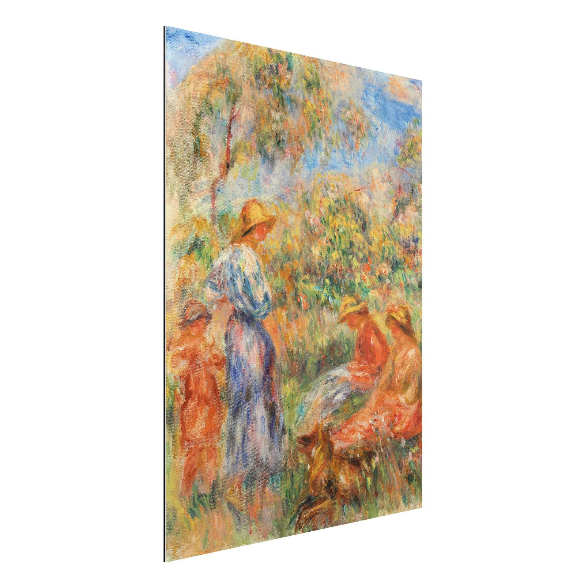 Alu-Dibond Kunstdruck Auguste Renoir - Landschaft mit Frauen und Kind von Klebefieber