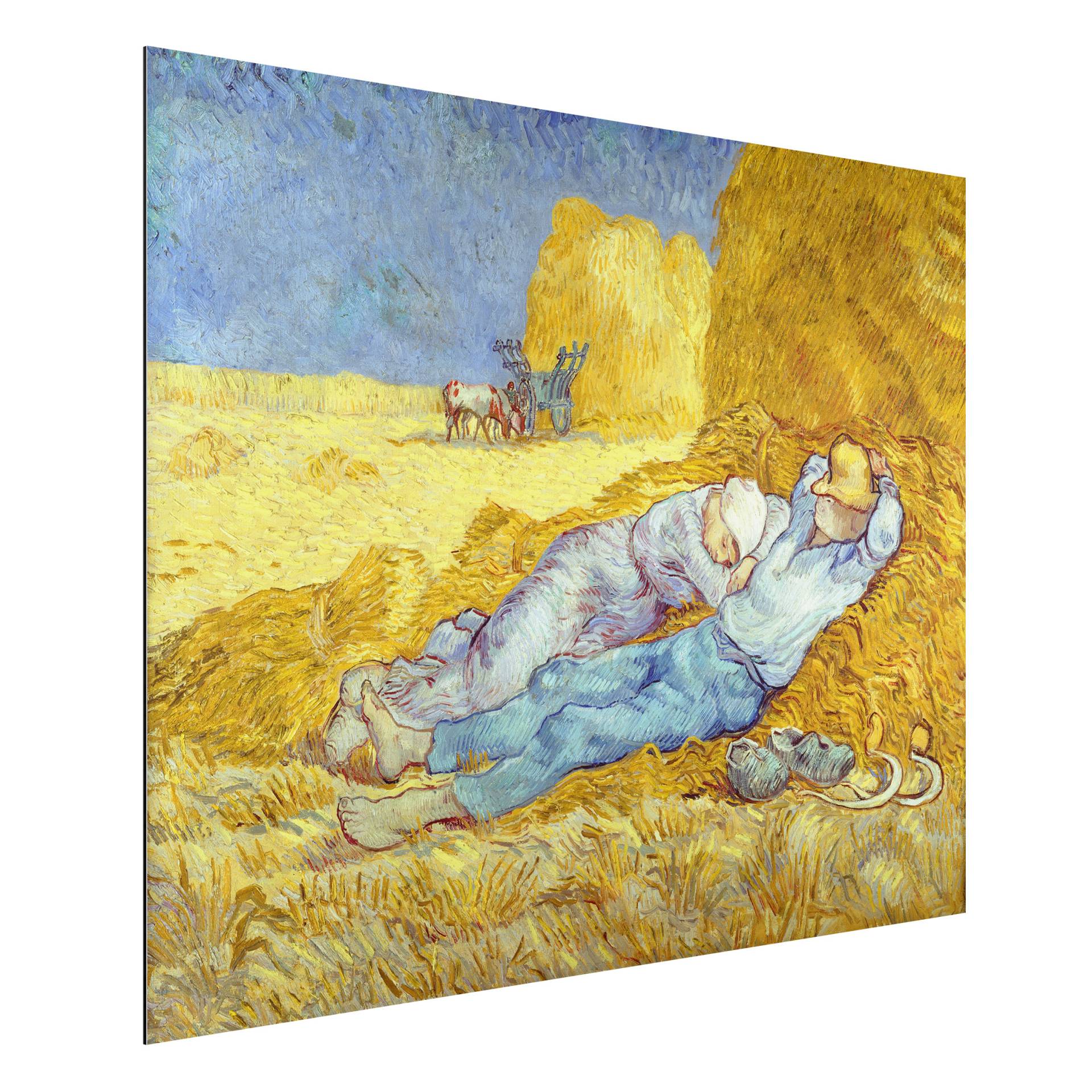 Alu-Dibond Kunstdruck Vincent van Gogh - Das Mittagsschläfchen von Klebefieber