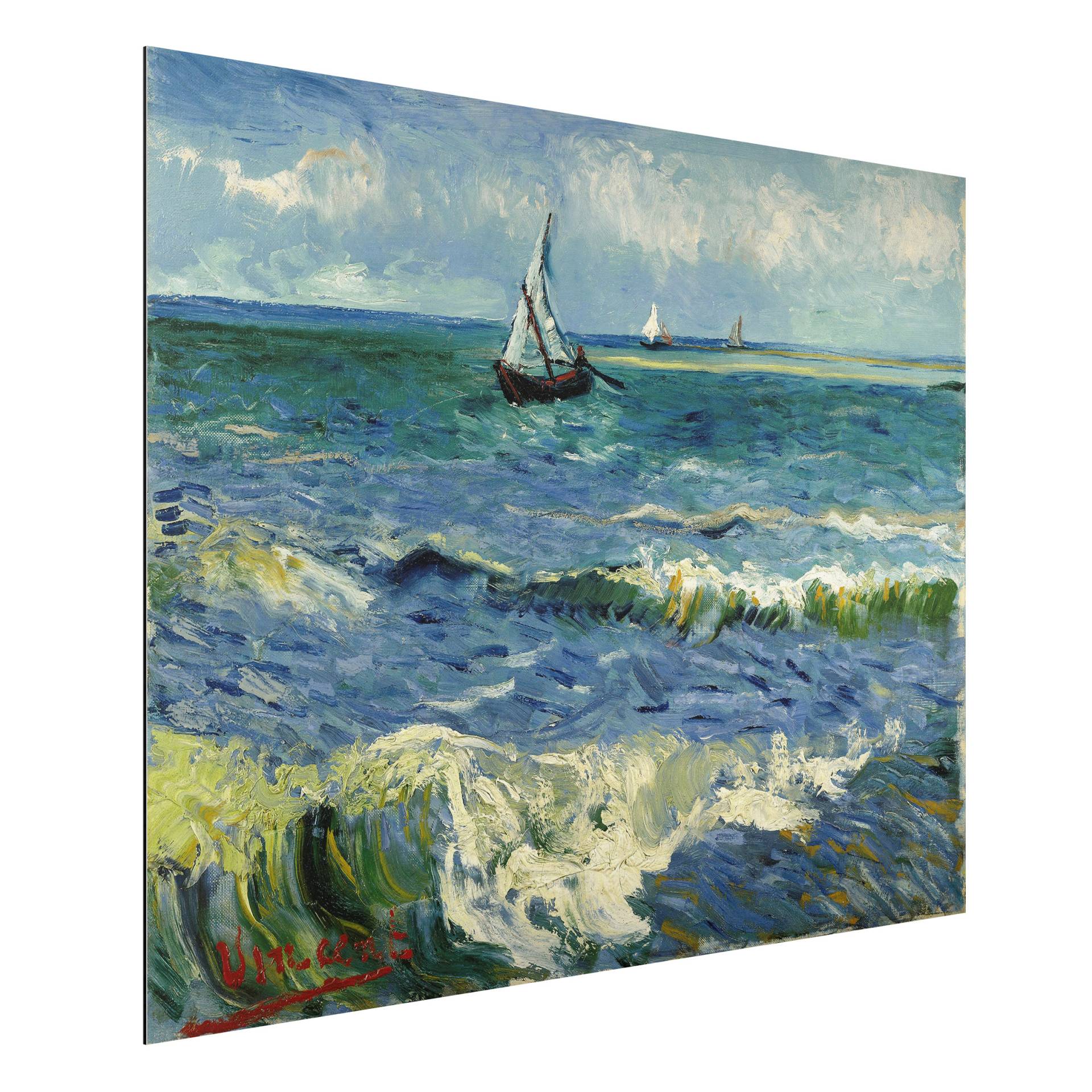 Alu-Dibond Kunstdruck Vincent van Gogh - Seelandschaft von Klebefieber