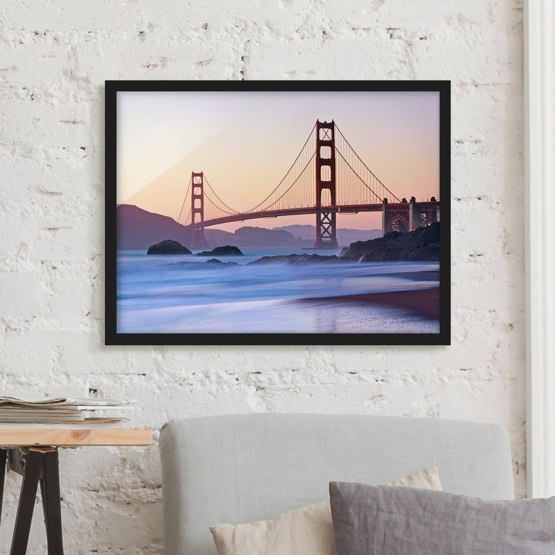 Architektur & Skyline Bild mit Rahmen San Francisco Romance von Klebefieber