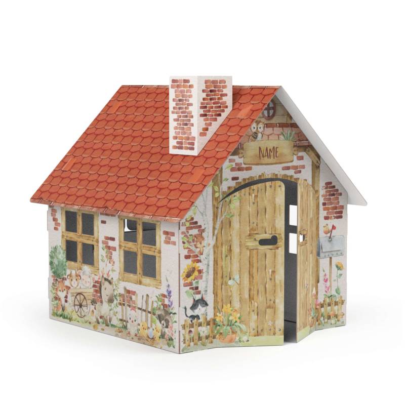 FOLDZILLA Spielhaus XXL Bauernhof Wunschtext von Klebefieber