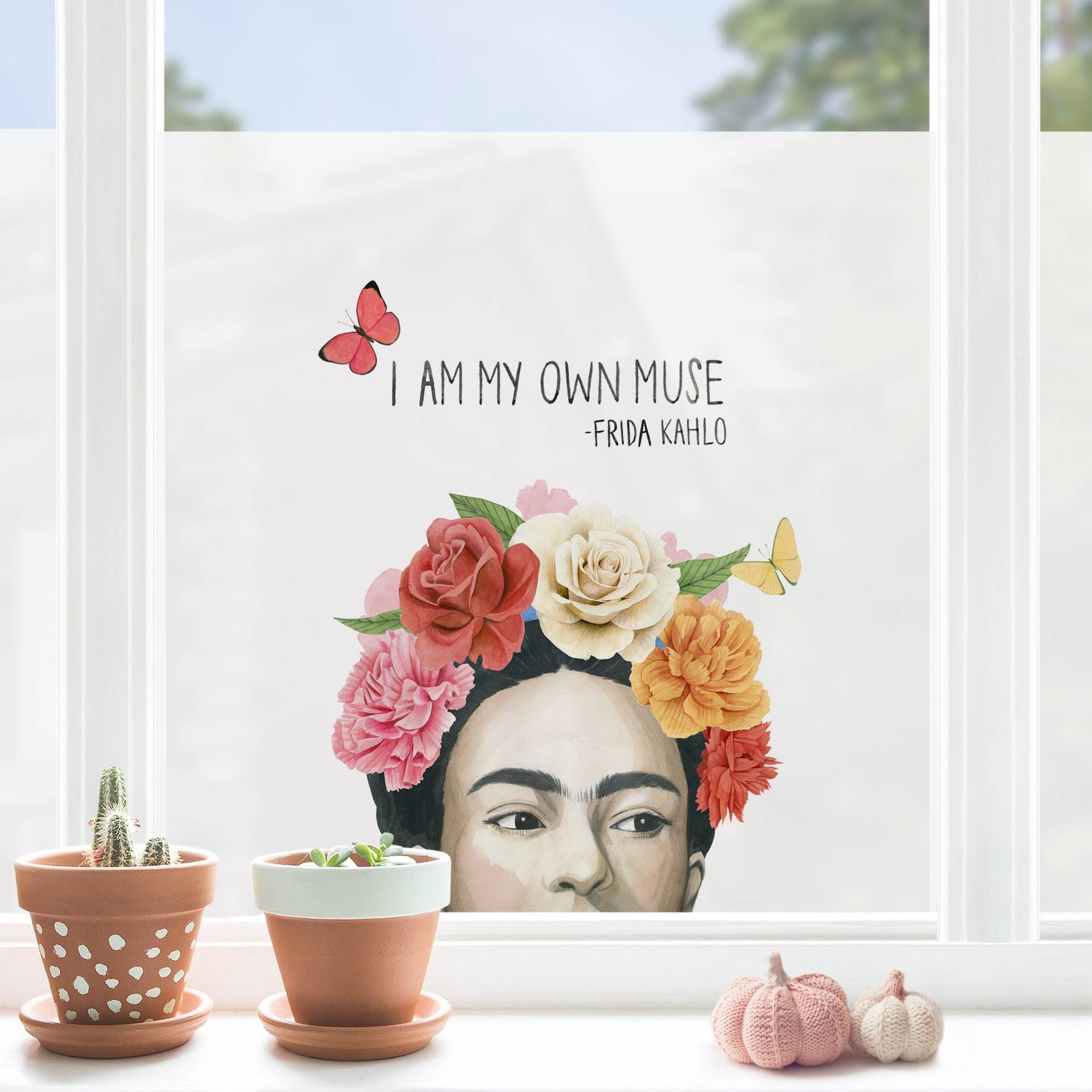 Fensterfolie Fridas Gedanken - Muse von Klebefieber
