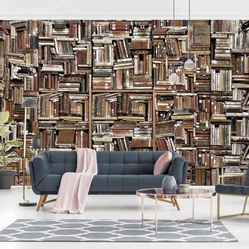 Fototapete Shabby Bücherwand von Klebefieber