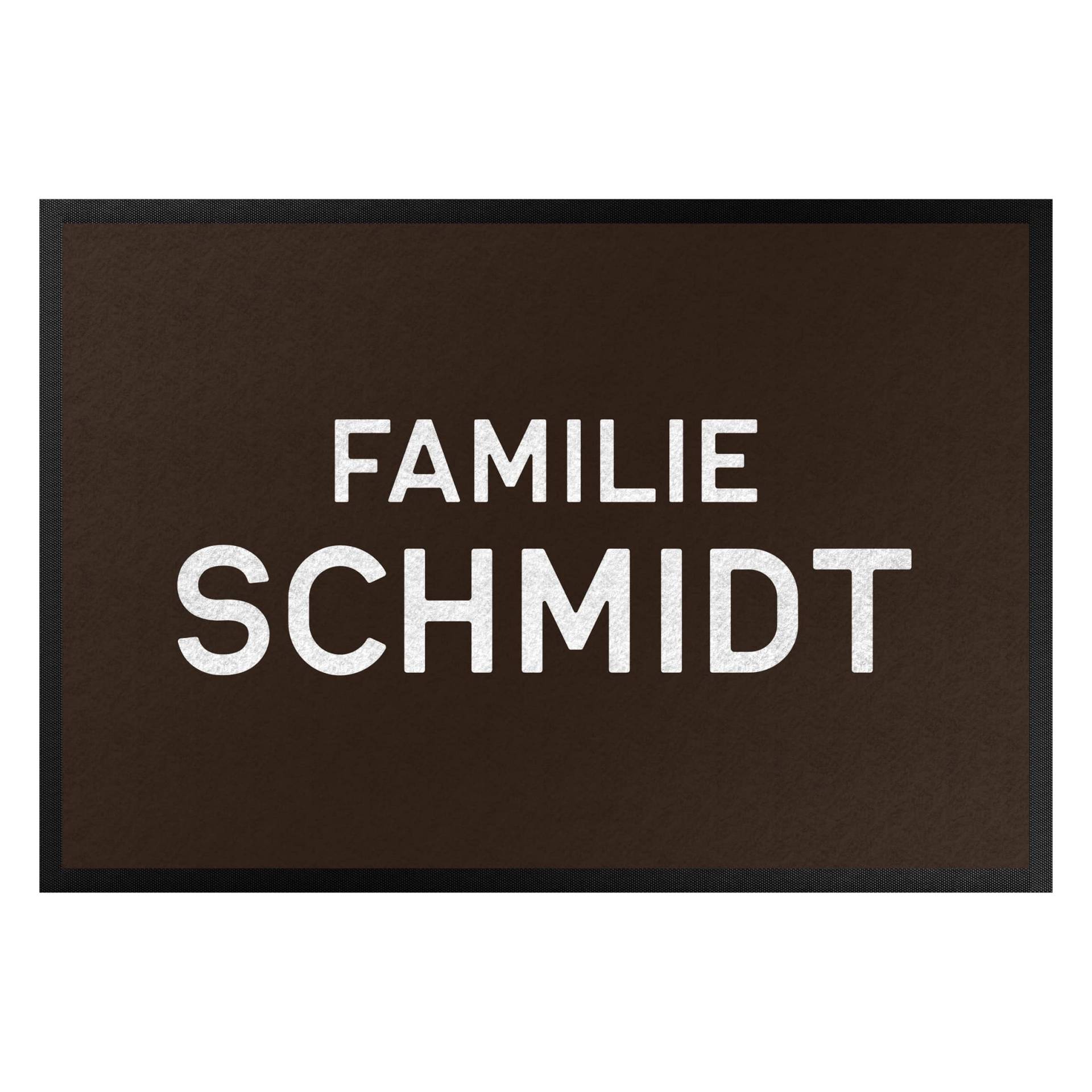 Fußmatte Familienname Wunschtext von Klebefieber