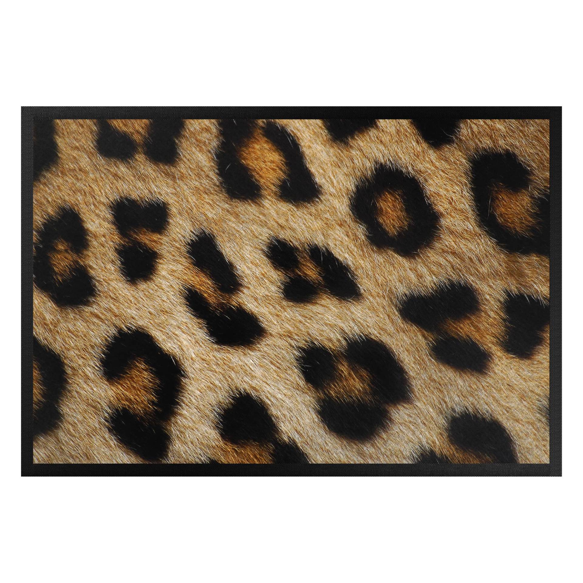 Fußmatte Helles Leopardenfell von Klebefieber