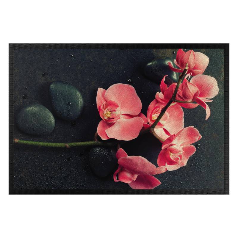 Fußmatte Rosa Orchidee von Klebefieber