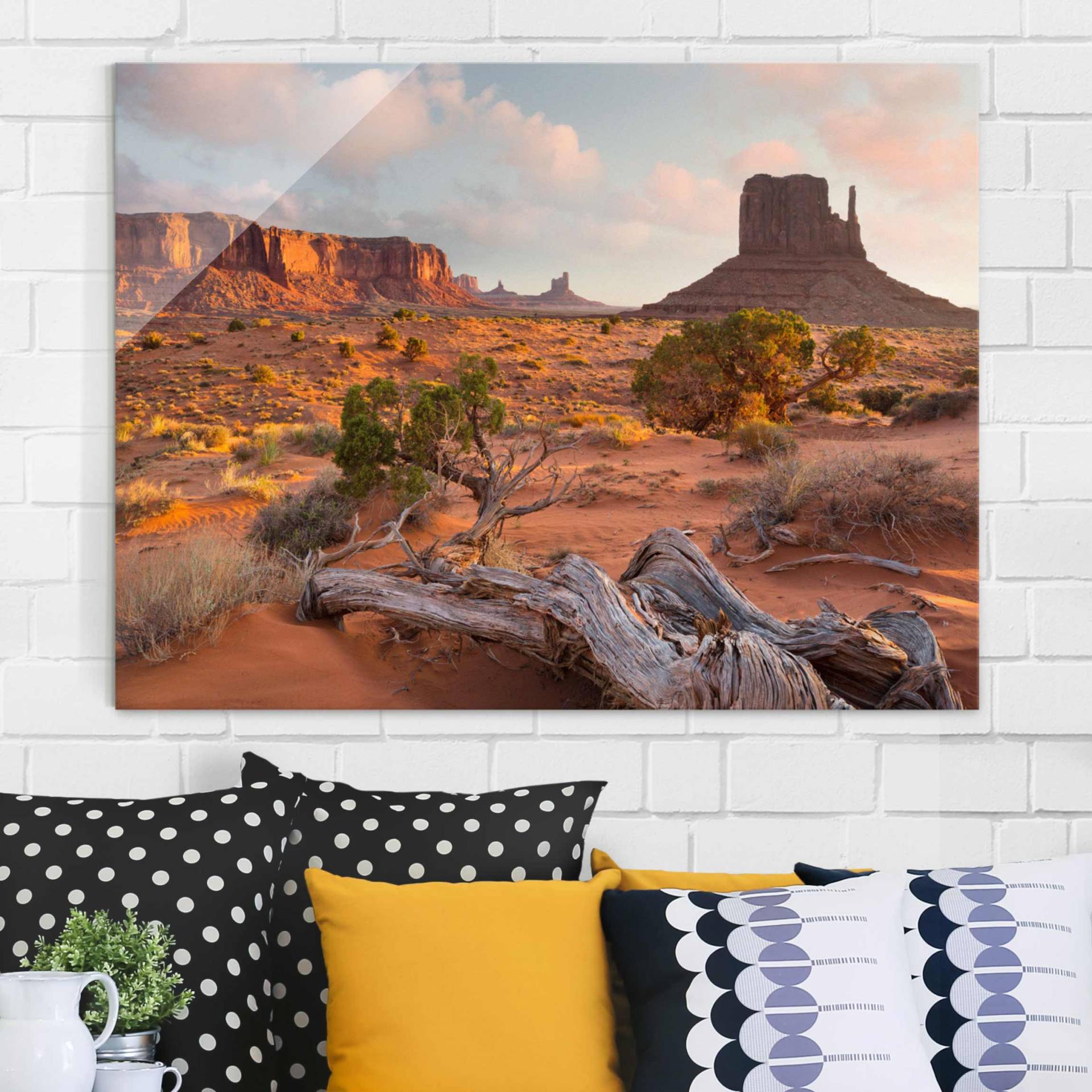 Glasbild Natur & Landschaft Monument Valley Navajo Tribal Park Arizona von Klebefieber