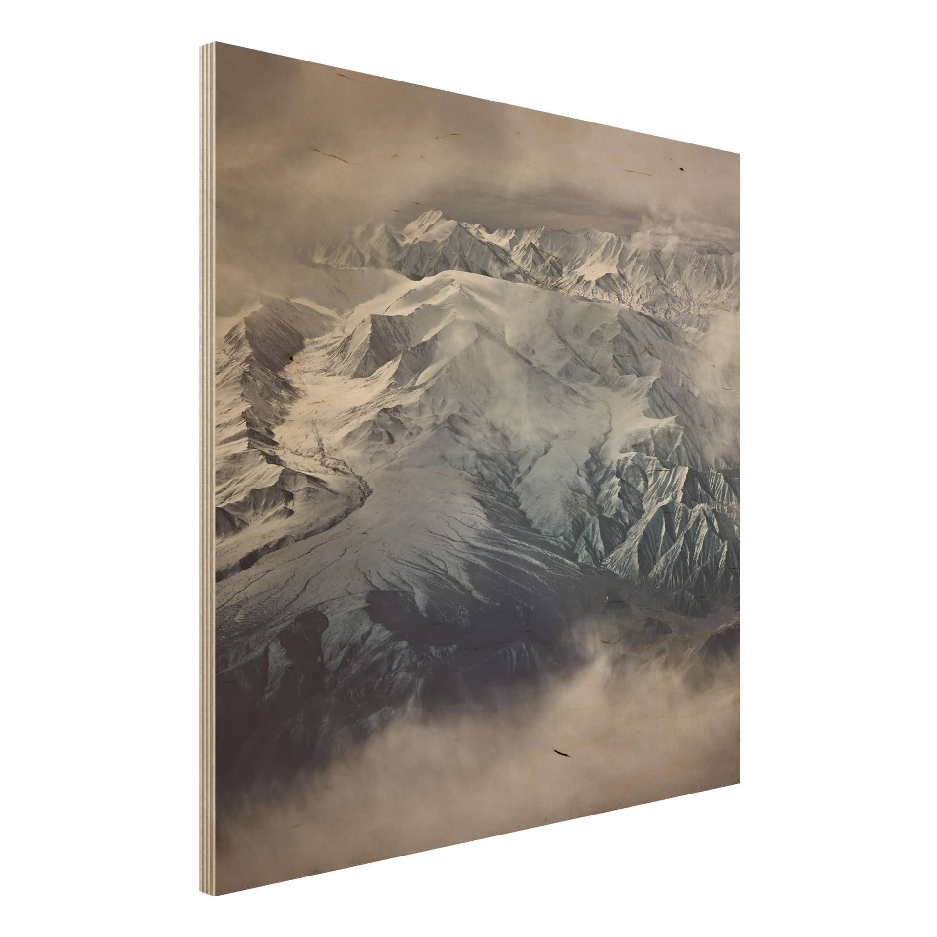 Holzbild Natur & Landschaft Berge von Tibet von Klebefieber