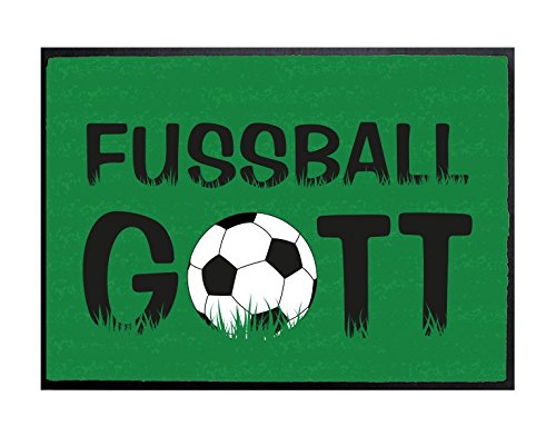 Klebefieber Fußmatte Fussball Gott B x H: 60cm x 40cm von Klebefieber